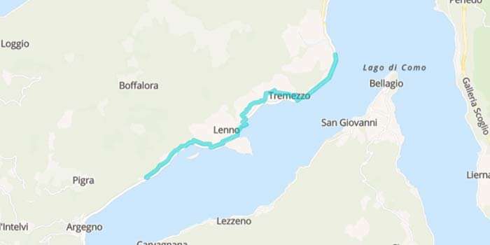 The Greenway: a trekking route along the shore of Lake Como - Mappa